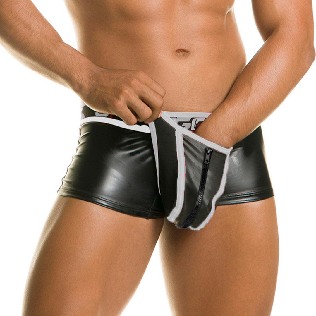 1 FETICHE WHITE TRUNK ZIPPER - Gigo Underwear & MensWear