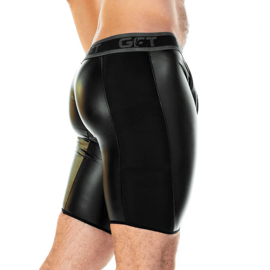2 Fetiche Black Zipper Trunk Long front view by Gigo Underwear