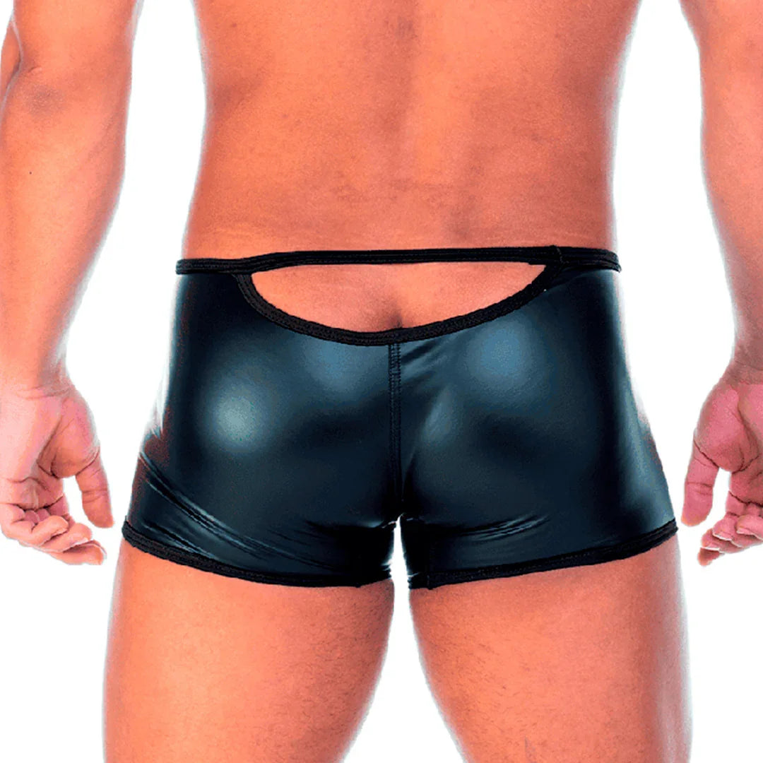 2 Fetiche Black Zipper Trunk back view by Gigo Underwear