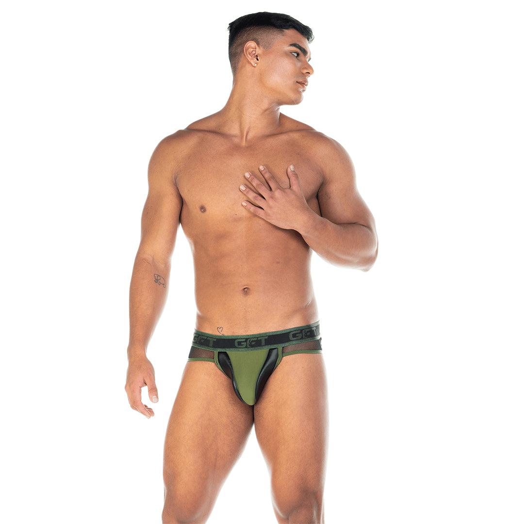 2 FETICHE GREEN BRIEF - Gigo Underwear & MensWear