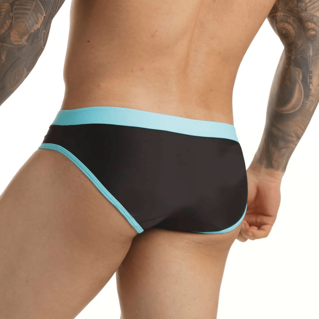 ACTIVE BLACK BLUE SWIM BRIEF - Gigo Underwear & MensWear