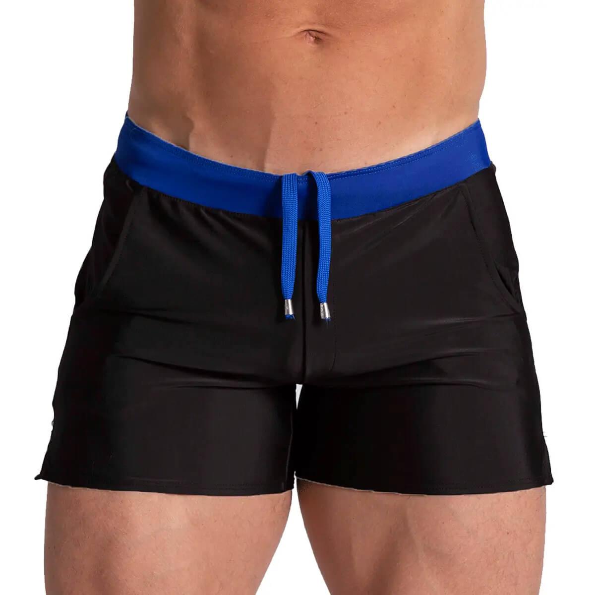 ALFA BLACK BLUE BEACHWEAR - Gigo Underwear & MensWear