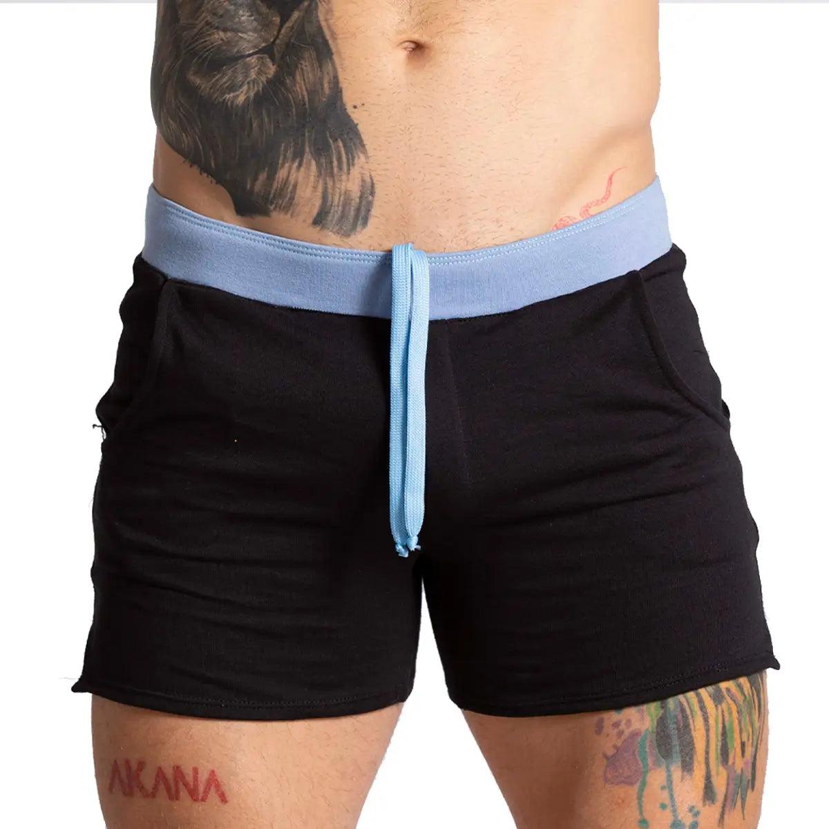 ALFA BLACK BLUE SHORT - Gigo Underwear & MensWear