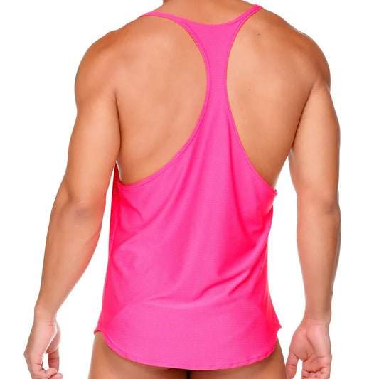 Arab Fucshia Tank front view by Gigo Underwear