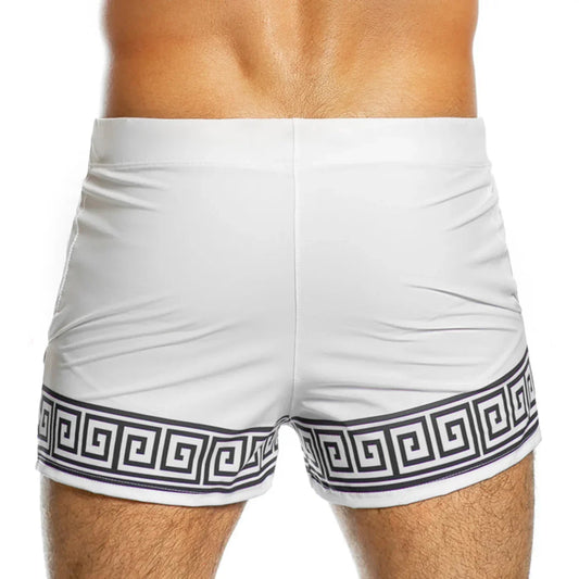 Arabesque White Beachwear front view by Gigo Underwear