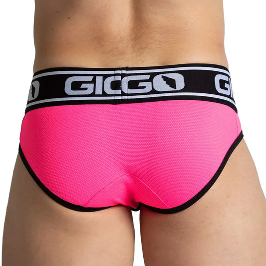 Audacy Fuchsia Brief front view by Gigo Underwear