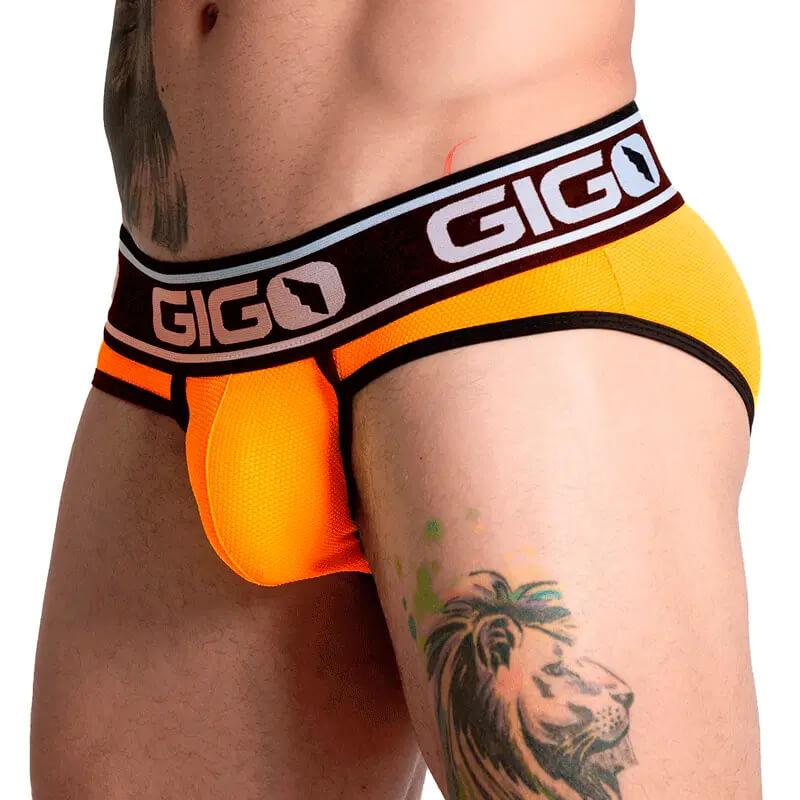 AUDACY ORANGE BRIEF - Gigo Underwear & MensWear