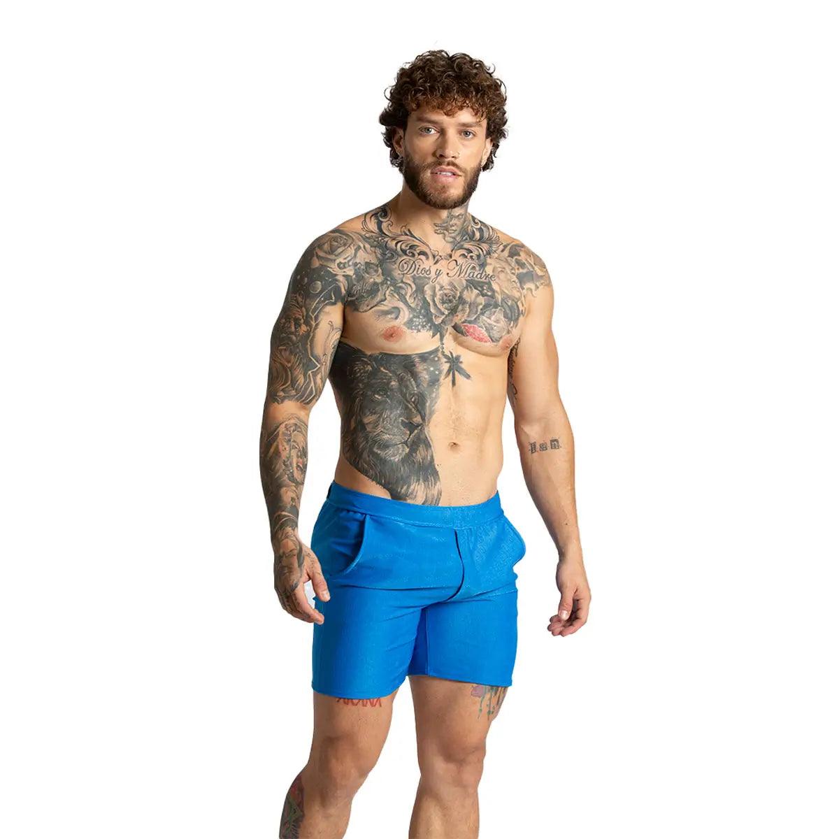 BELUCCI BLUE SHORT - Gigo Underwear & MensWear