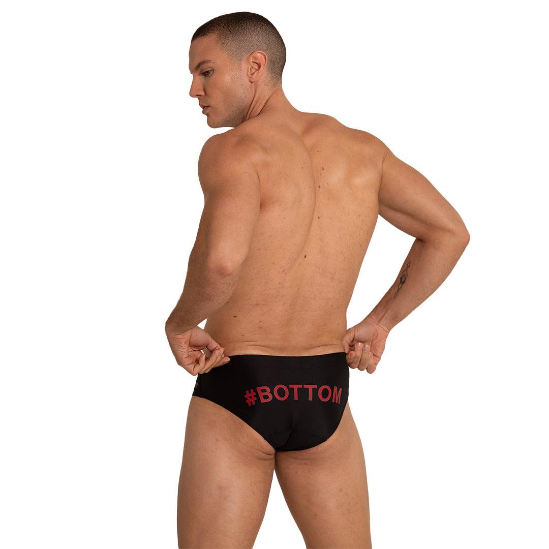 BOTTOM BLACK SWIM BRIEF - Gigo Underwear & MensWear