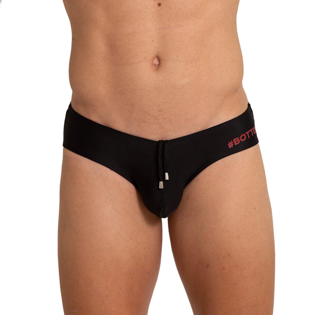 BOTTOM BLACK SWIM BRIEF - Gigo Underwear & MensWear