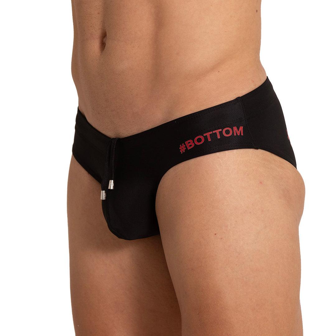 BOTTOM BLACK SWIM BRIEF - Gigo Underwear & MensWear