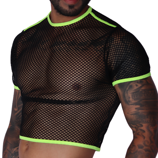 Boox Yellow Crop Top front view by Gigo Underwear