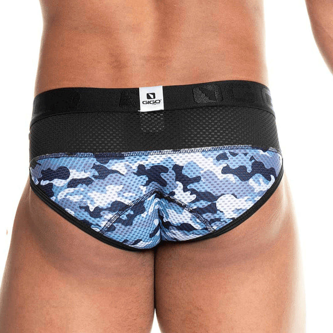 CAMO BLACK BRIEF - Gigo Underwear & MensWear