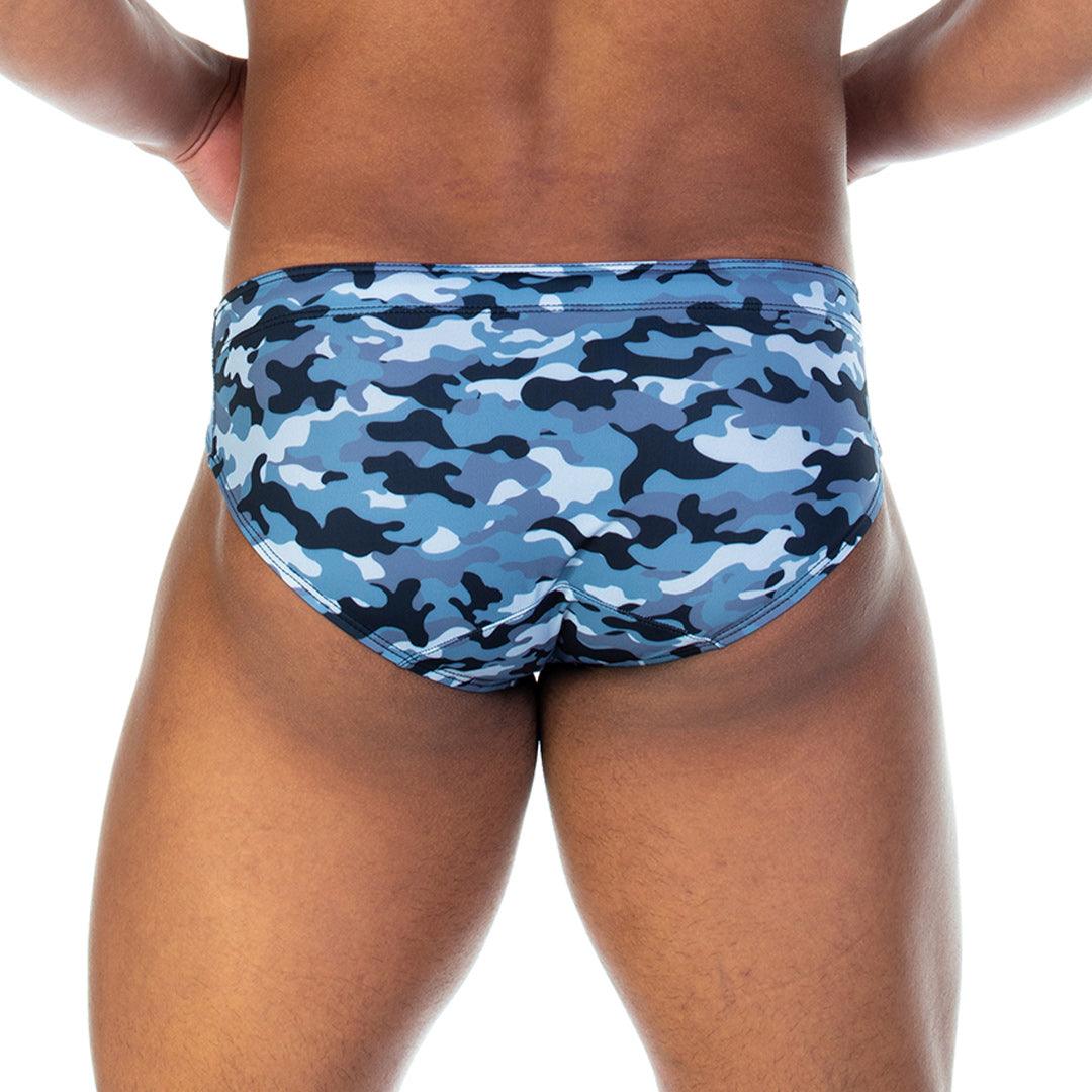 CAMO BLACK SWIM BRIEF - Gigo Underwear & MensWear