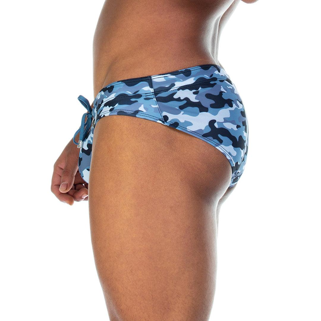 CAMO BLACK SWIM BRIEF - Gigo Underwear & MensWear