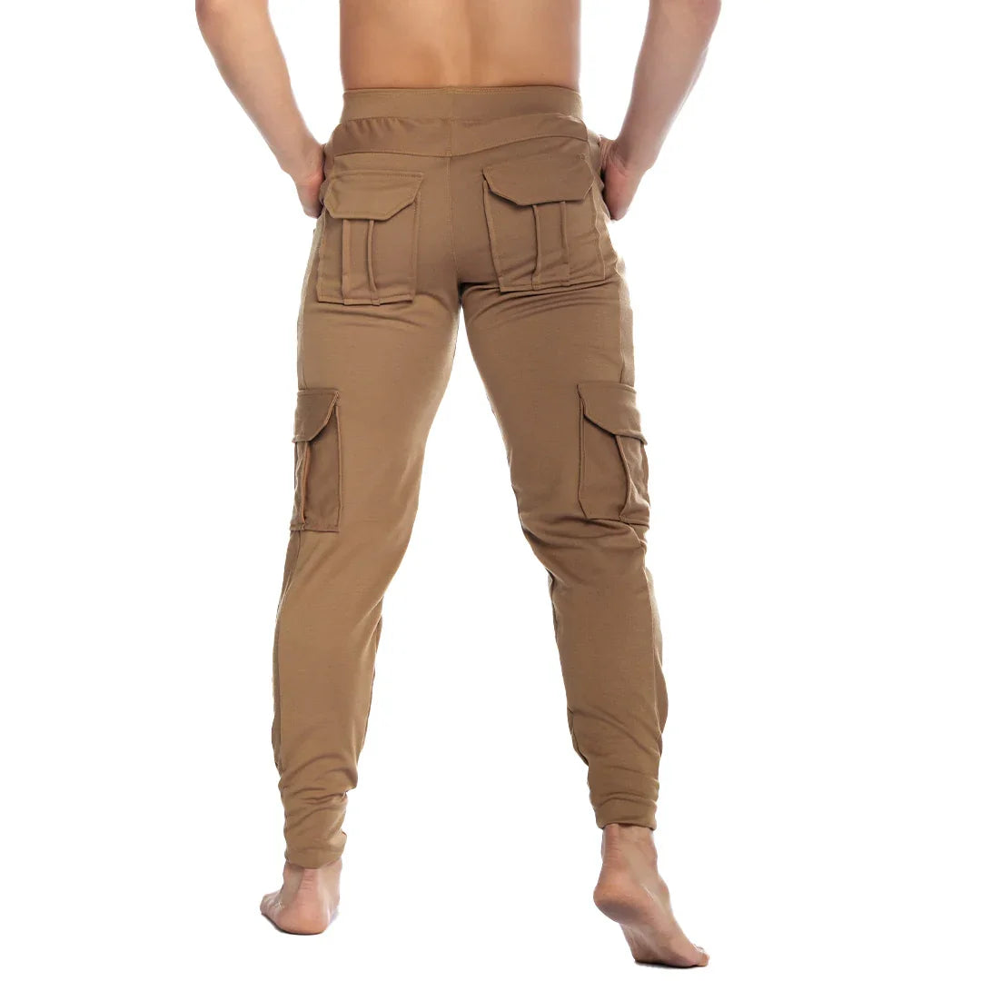 Cargo Caqui Sportpants back view by Gigo Underwear