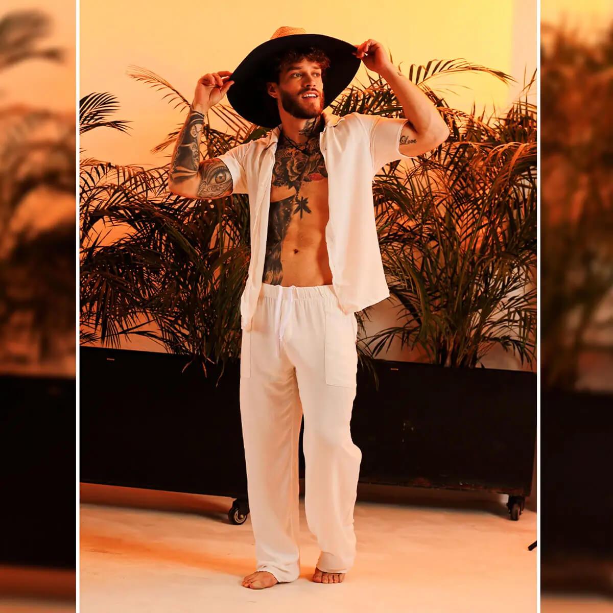 CHALIS BEIGE PANTS - Gigo Underwear & MensWear