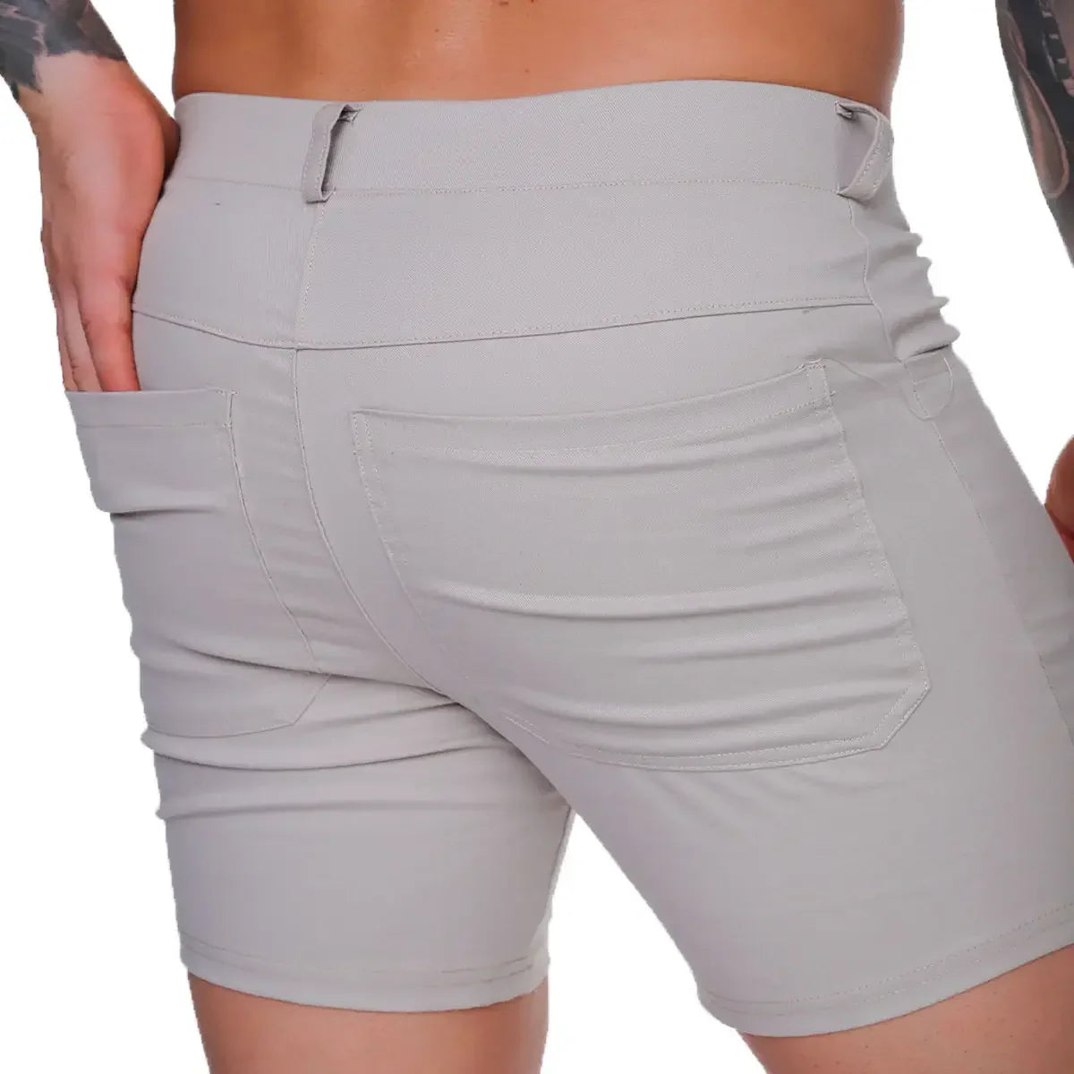 Classic Forever Beige Short on model by Gigo Underwear