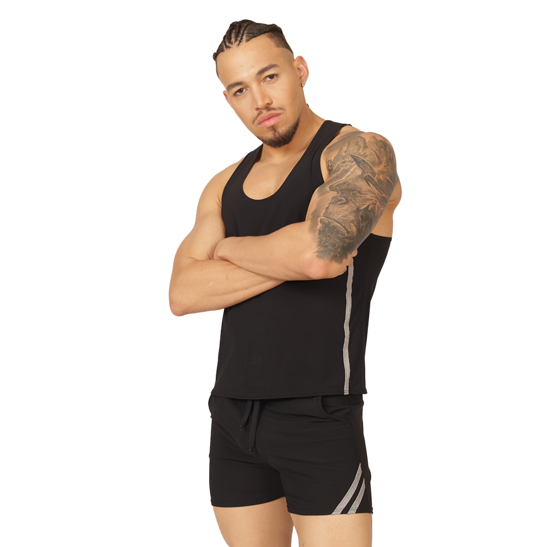 CLUB BLACK TANK - Men's Sports Tank Top in Trendy Colors