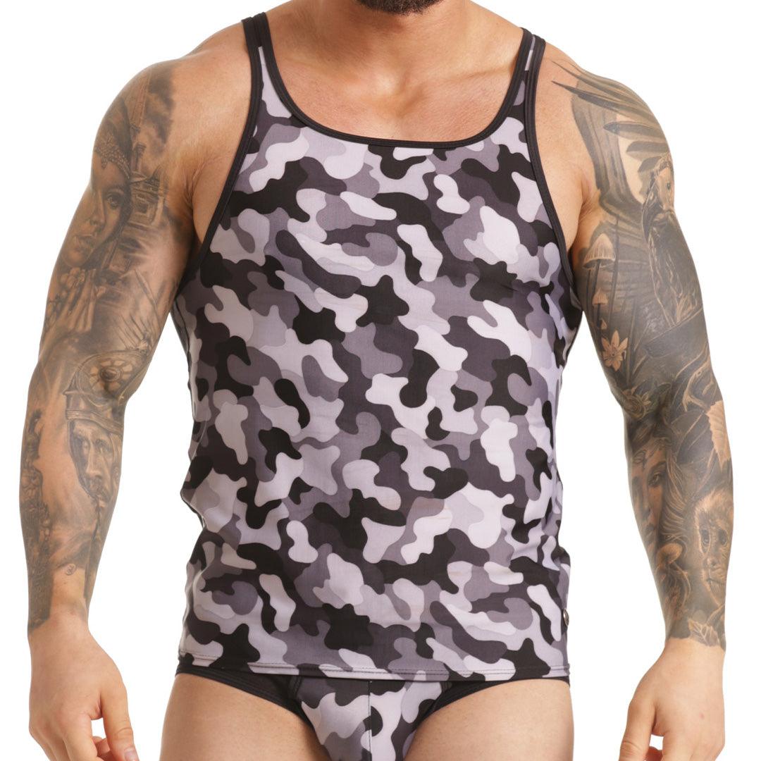 COMBAT GRAY TANK - Gigo Underwear & MensWear