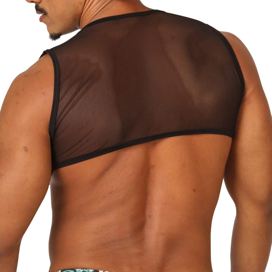 Comics Vest Harness back view by Gigo Underwear