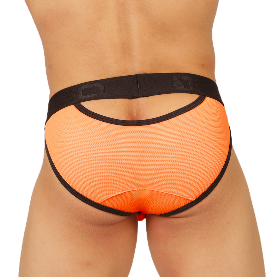 COOL ORANGE BRIEF - Bold Men's Brief with Contrasting Waistband
