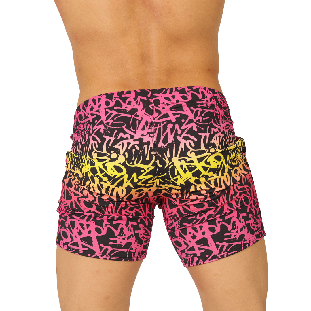 CRAZY BEACHWEAR - Bold Men's Brief with Contrasting Waistband