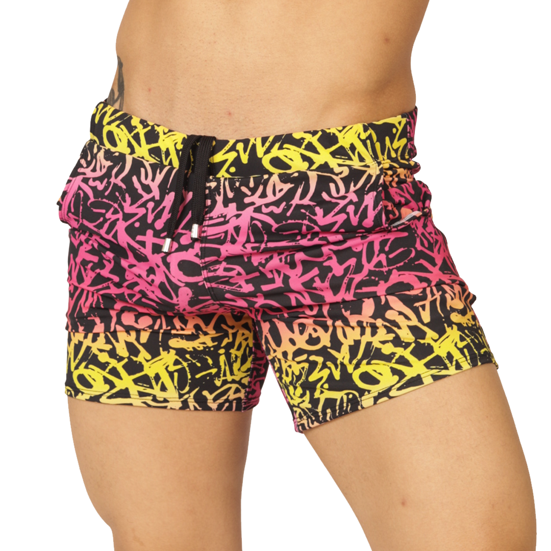 CRAZY BEACHWEAR - Bold Men's Brief with Contrasting Waistband