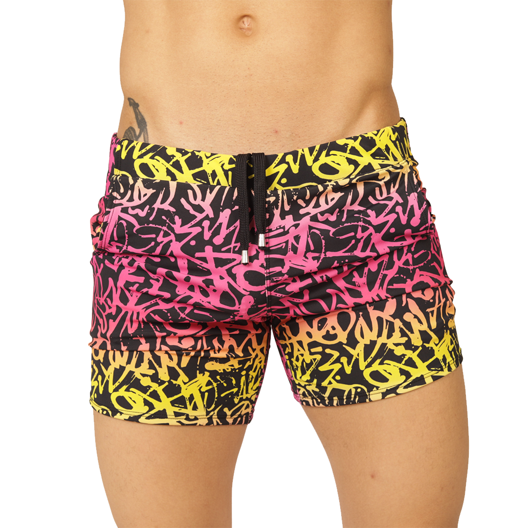 CRAZY BEACHWEAR - Bold Men's Brief with Contrasting Waistband