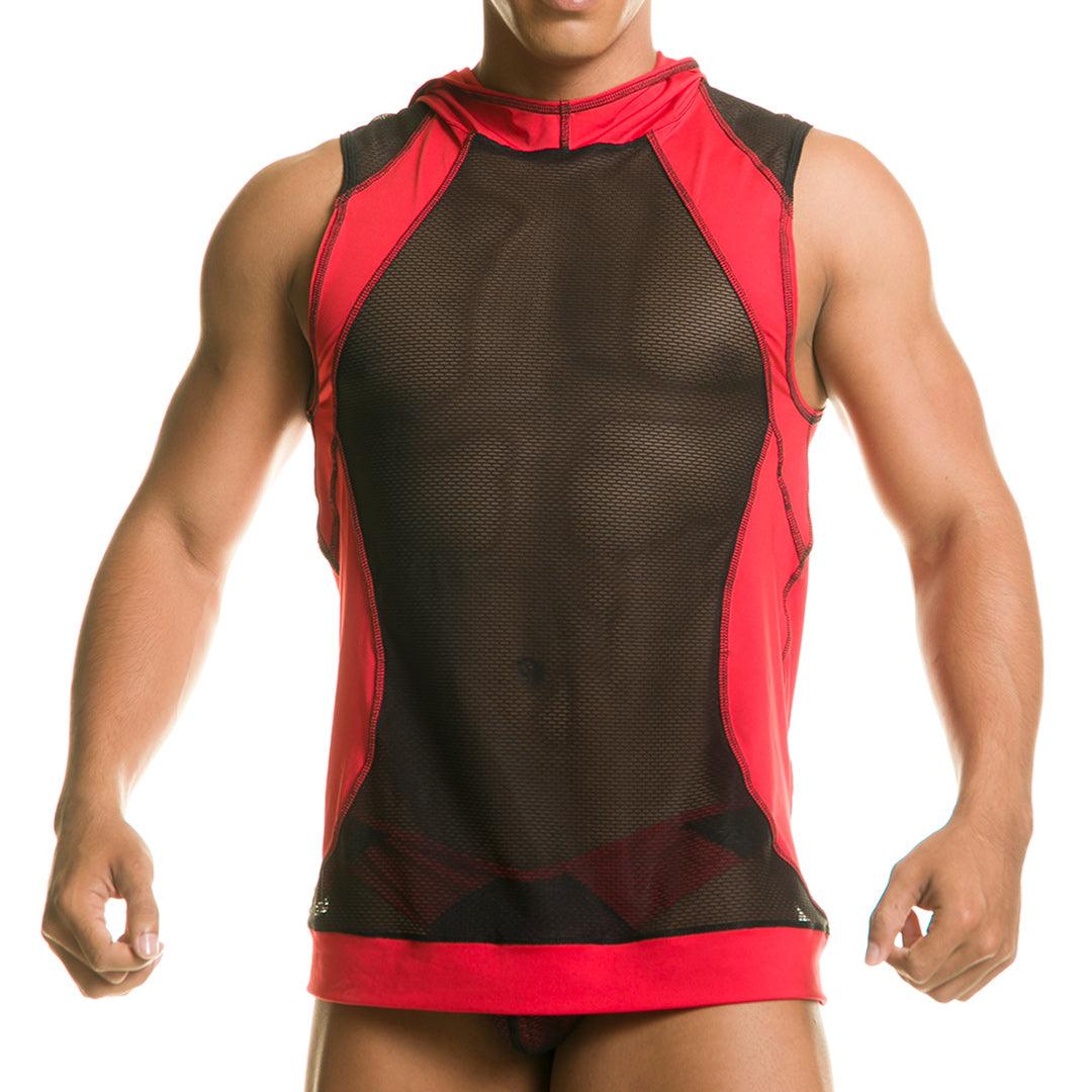 DESTRUCTIVE RED HOODY TSHIRT - Gigo Underwear & MensWear
