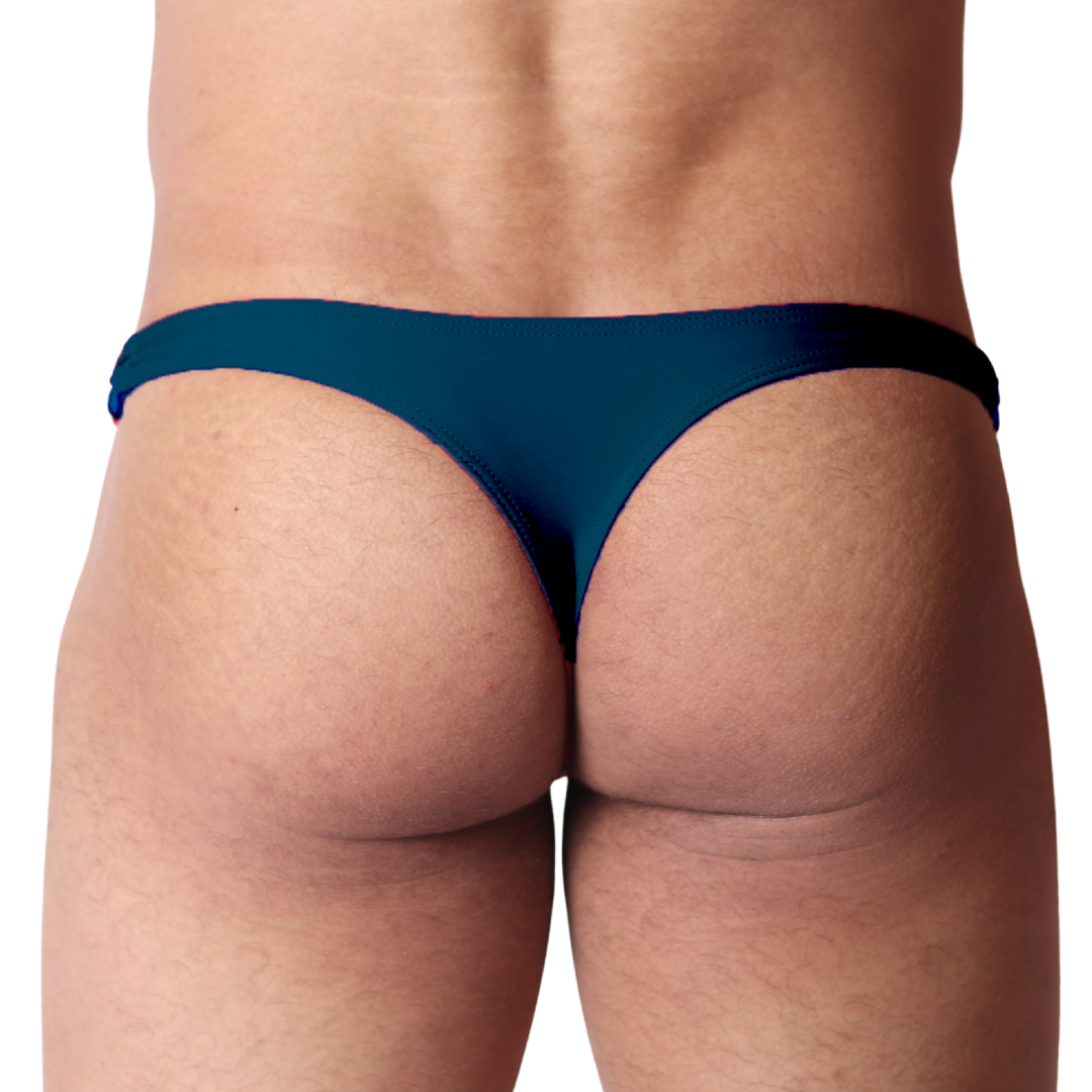 Dinamic Green Swim G String back view by Gigo Underwear