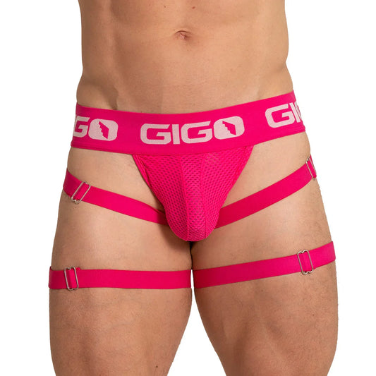 Energetic Fucshia Jock front view by Gigo Underwear