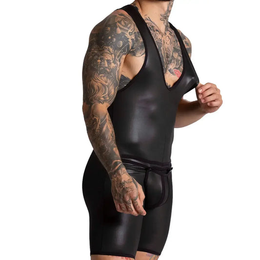 F Fetish Black Body front view by Gigo Underwear
