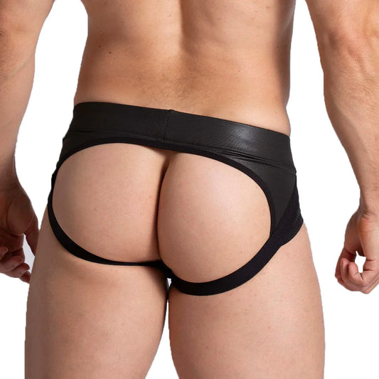 F Fetish Blue Jockstrap front view by Gigo Underwear