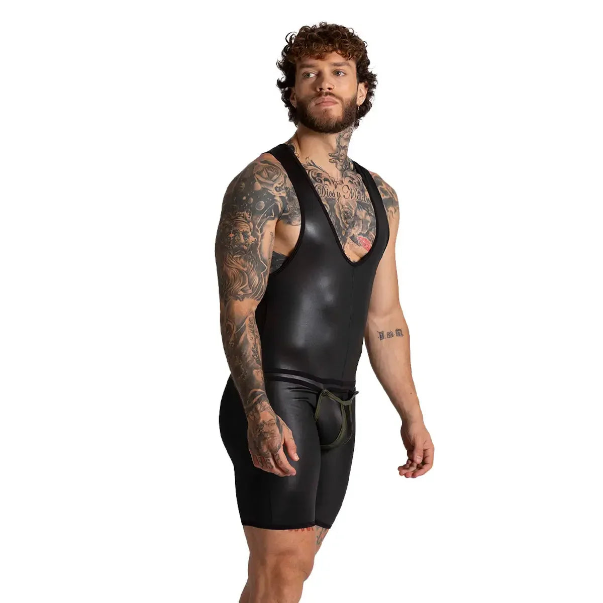 F Fetish Green Body on model by Gigo Underwear