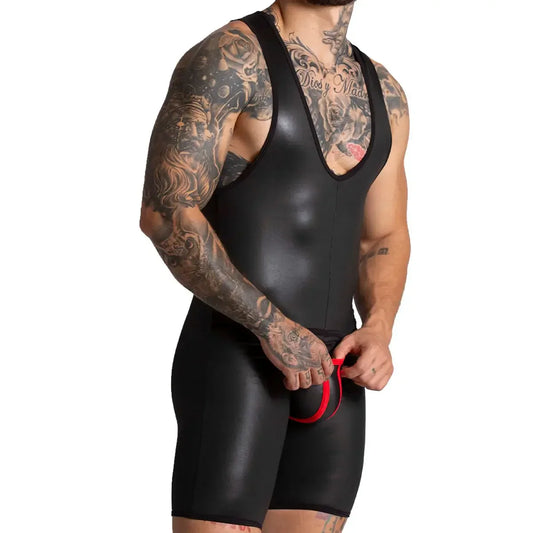 F Fetish Red Body front view by Gigo Underwear