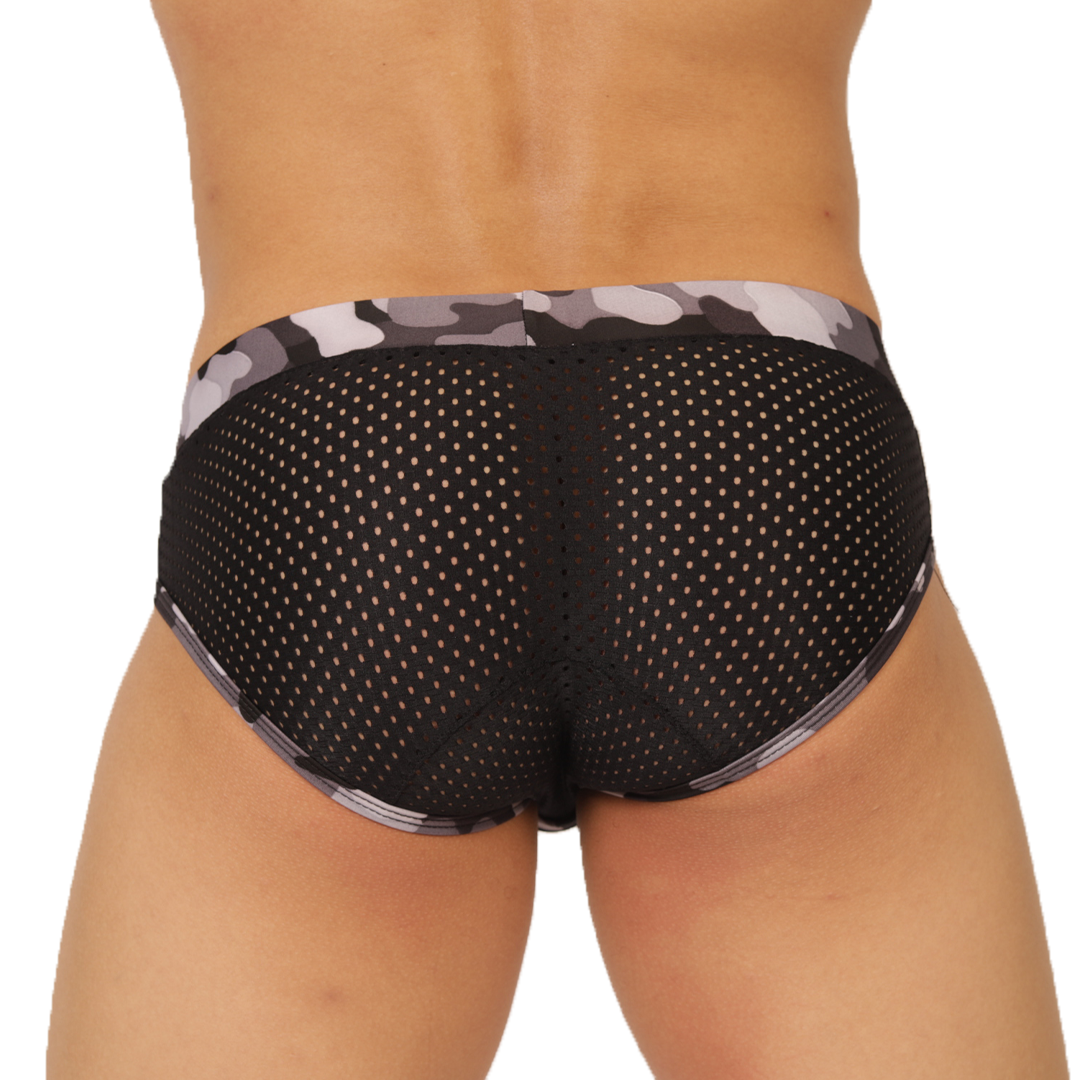 FEELING BLACK BRIEF - Bold Men's Brief with Contrasting Waistband