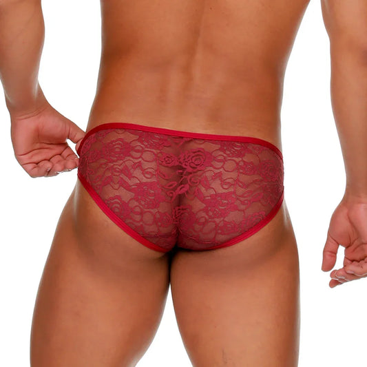 Female Wine Brief front view by Gigo Underwear