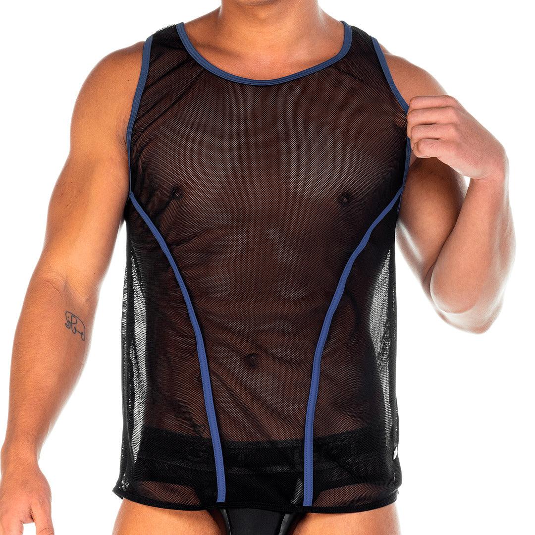 2 FETICHE BLUE TANK - Gigo Underwear & MensWear