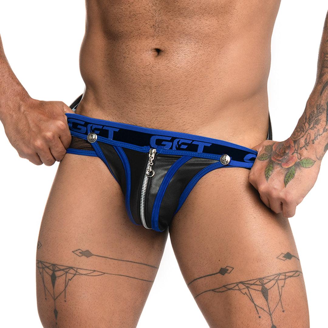 FETICHE BLUE ZIPPER BRIEF JOCKSTRAP - Gigo Underwear & MensWear
