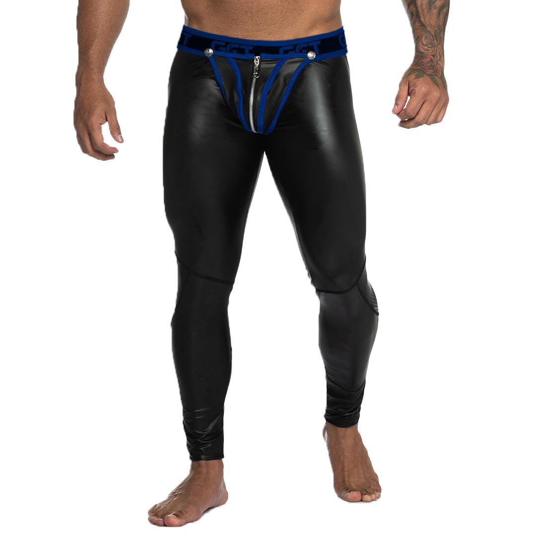 FETICHE BLUE ZIPPER LEGGINS - Gigo Underwear & MensWear