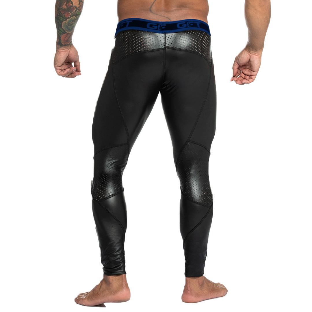 FETICHE BLUE ZIPPER LEGGINS - Gigo Underwear & MensWear