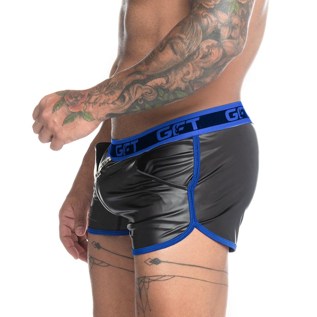 FETICHE BLUE ZIPPER SHORT - Gigo Underwear & MensWear
