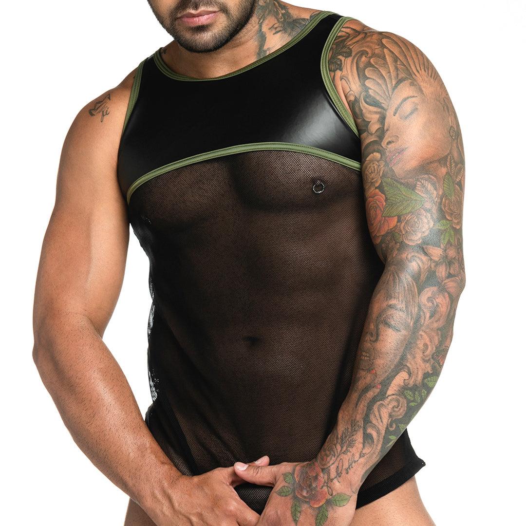 FETICHE GREEN TANK - Gigo Underwear & MensWear