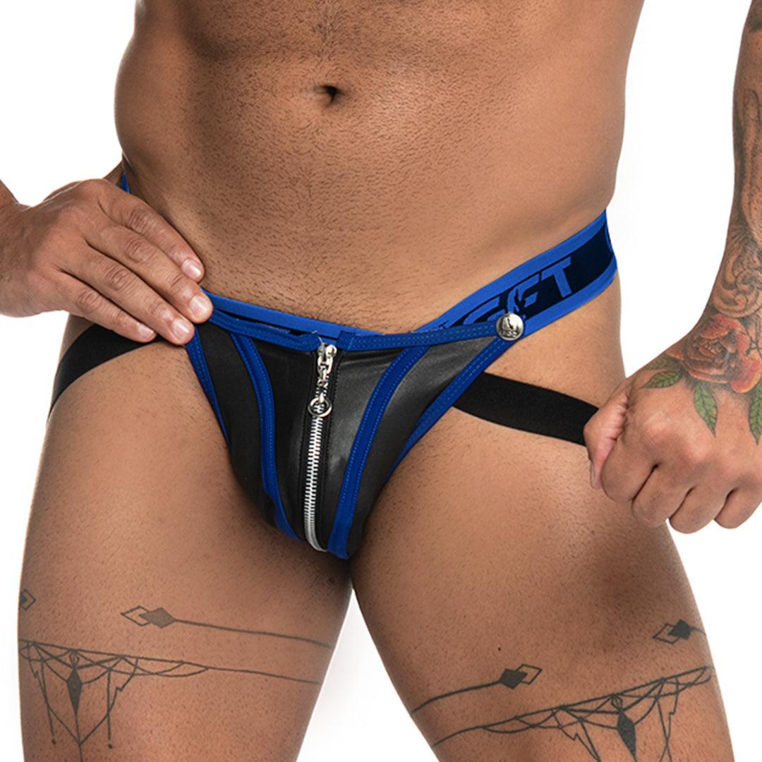 FETICHE BLUE ZIPPER JOCKSTRAP - Gigo Underwear & MensWear