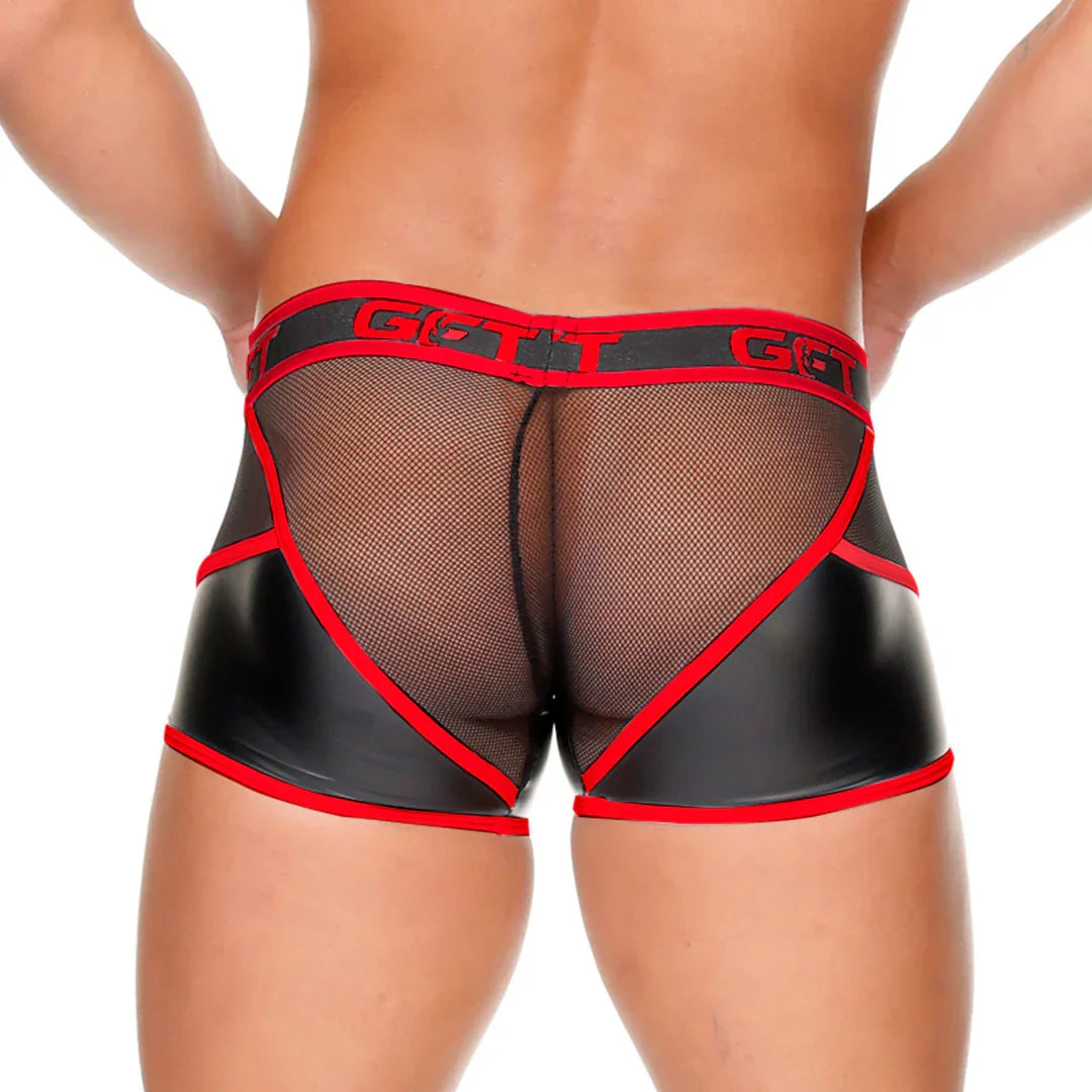 Fetish Red Trunk back view by Gigo Underwear