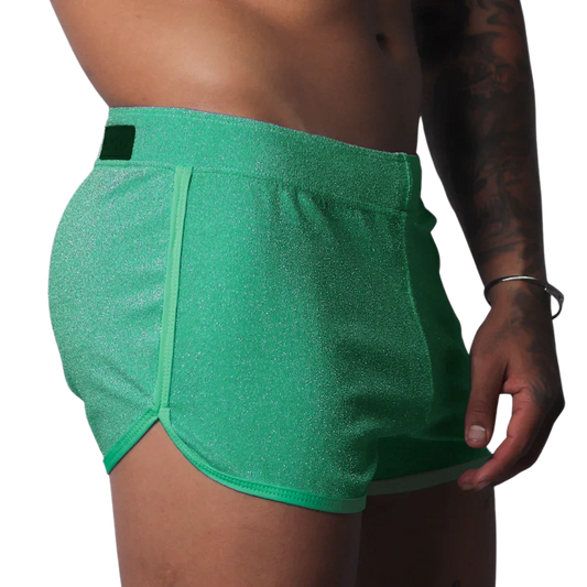 Flash Green Short front view by Gigo Underwear