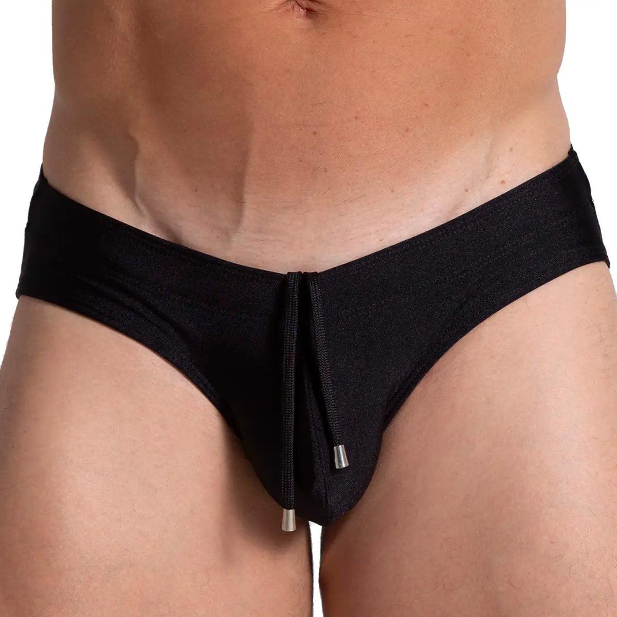 FLASHING BLACK SWIM BRIEF - Gigo Underwear & MensWear