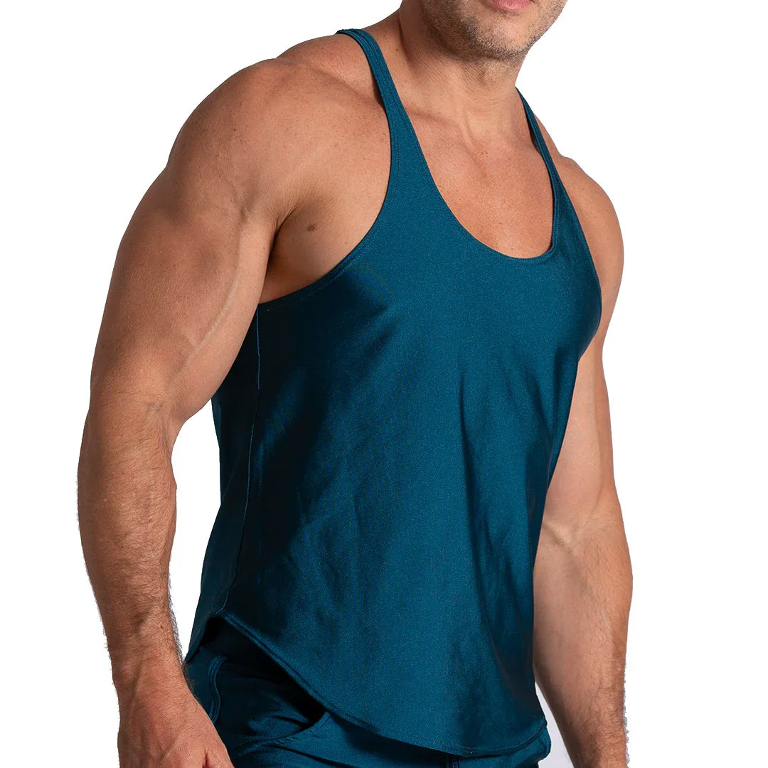 Flashing Green Tank back view by Gigo Underwear