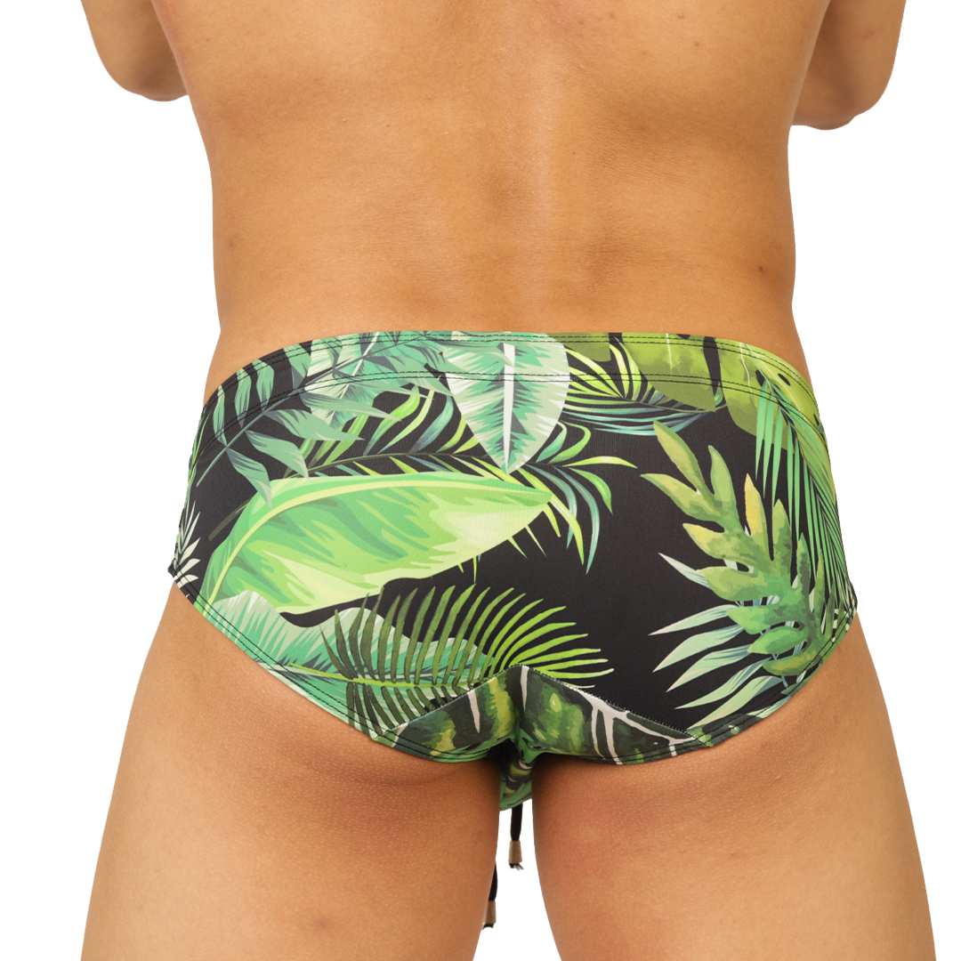 FOREST SWIMBRIEF - Bold Men's Brief with Contrasting Waistband